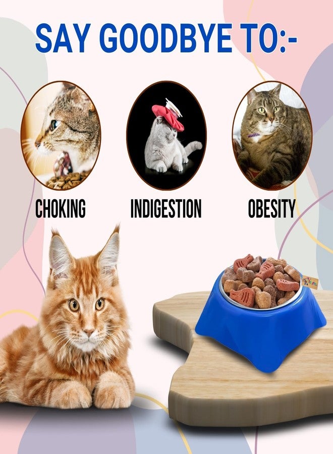 ويستيرن إرا وعاء طعام للحيوانات الأليفة من ويسترن إيرا، مصنوع من الفولاذ والبلاستيك، بأربعة زوايا - وعاء تفاعلي لتغذية الحيوانات الأليفة، يعزز الأكل الصحي، ويحفز العقل، مصمم خصيصًا للأكل الصحي، تصميم ممتع للقطط والكلاب، مثالي لجميع الحيوانات الأليفة - Image 4